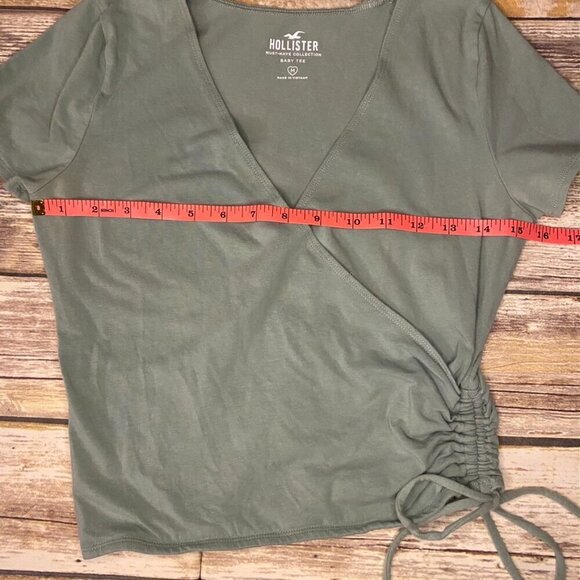 Hollister Sage Green "Baby Tee", Women's Short Sleeve Crop Top-size medium - Picture 5 of 7